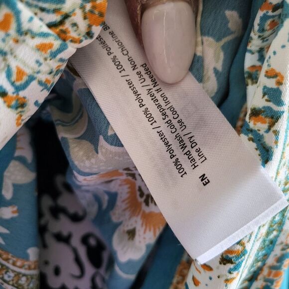 Band of the Free Floral Print Tiered Mini Dress Size L - Picture 10 of 10